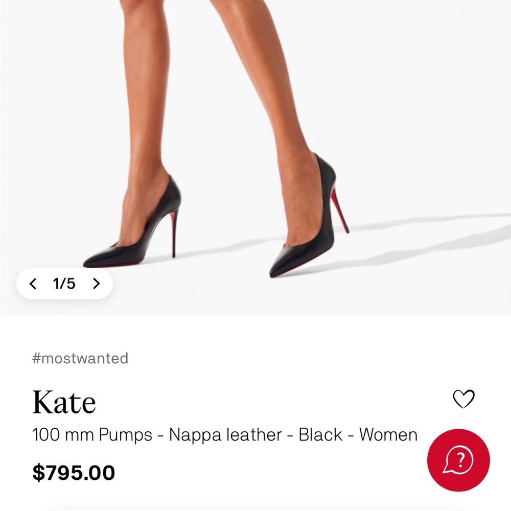 Louboutin Nappa Black Kate 100 pumps